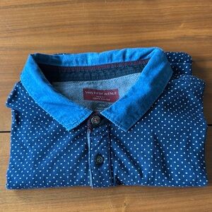 Saks Fifth Avenue Men's Navy Luxury Polo